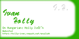 ivan holly business card